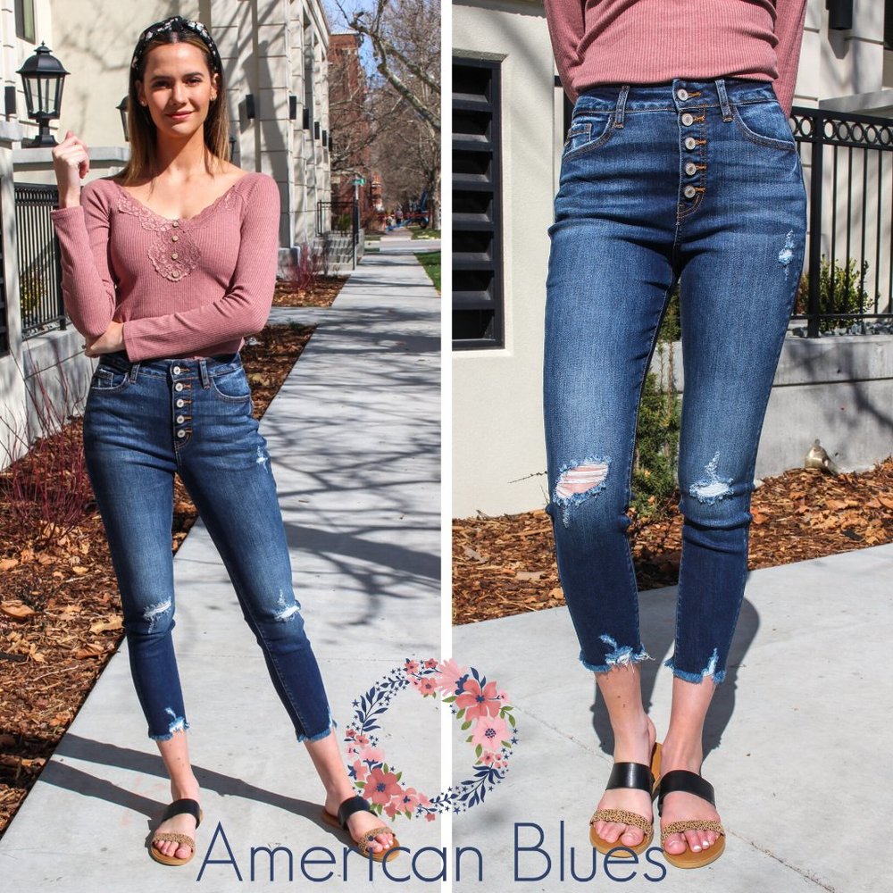 NWT KanCan Jeans Geneva Button Fly Ankle Skinny - Picture 1 of 8